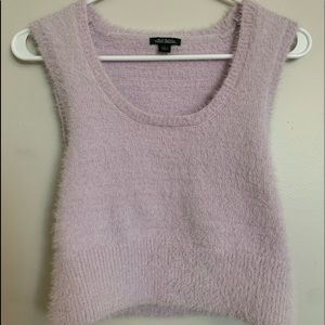 Lavender Fuzzy Sweater Tank